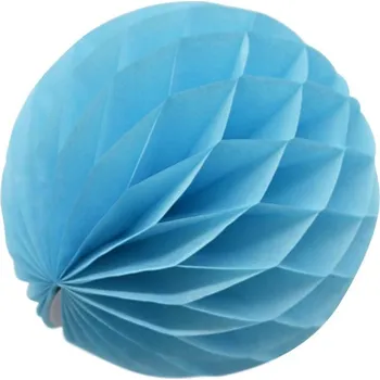 Svatební dekorace Papírová koule modrá (15cm)