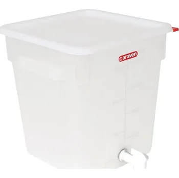 ARAVEN zásobník na tekutiny s výpustí 18 l, průhledný