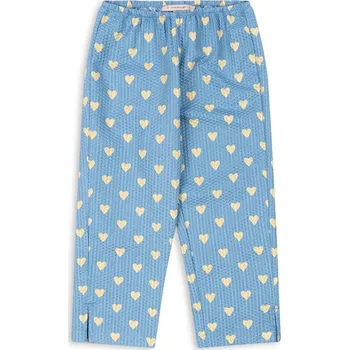 Dětské bavlněné kalhoty Konges Sløjd VIDA PANTS GOTS modrá barva, vzorované, KS101727 55X, vel. 104