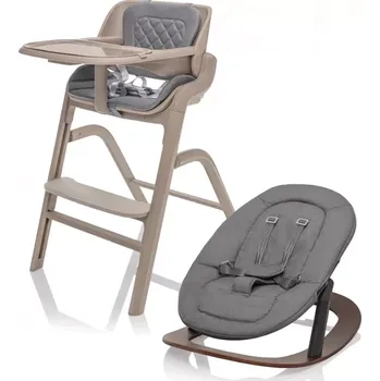 Jídelní židlička Zopa Set židlička Inspira + novorozenecký set + houpací základna Cookie Beige