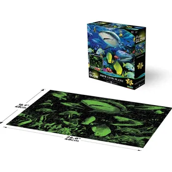 Puzzle PRIME 3D Svítící PUZZLE - Neonové puzzle Žralok 500 dílků