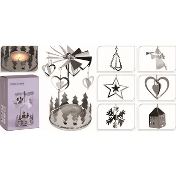 Vánoční dekorace Zvonění andělské 13x8 cm stříbrné