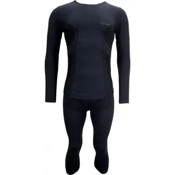 Pánská móda Pánský funkční komplet Lenz SET MERINO 3/4 - černá L/XL