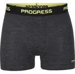 Progress MW SKN 170 černý melír pánské sportovní boxerky 100% merino vlna - L