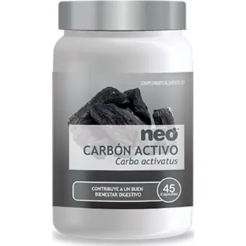 Lék při potížích s trávením Neovital Health Aktivní uhlí 300 mg, 45 kapslí>