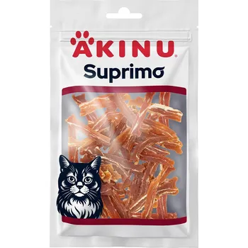Krmivo pro kočku Akinu SUPRIMO Kachní plátky pro kočky mramorované 50 g