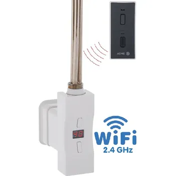 Topná tyč Hydronix Home Plus WiFi, obdélníkový profil, topná tyč Barva topné tyče: Bílá, Výkon topné tyče: 1200 W, Připojení topné tyče: Bez kabelu s mechanickým vypínačem