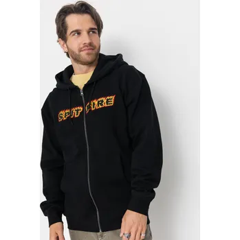 Pánská mikina Spitfire Flames Script ZHD (black) L, černá