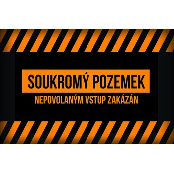 Plechová cedule Plechová cedulka "Soukromý pozemek" Plechová cedulka - "Soukromý pozemek", 300 x 200 mm, Kód: 26396