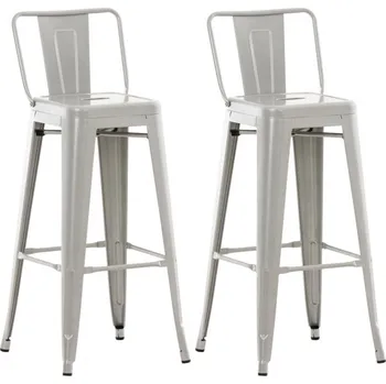 Barová židle 2 ks / set barová židle Mason, stříbrná