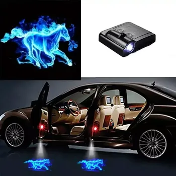 Vánoční dekorace LED projektor loga značky automobilky - 2 ks - Modrý kůň