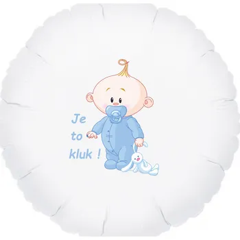 Balónek Balónek bílý fóliový kruh Je to kluk! balonky.cz b85319
