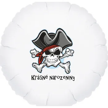 Balónek Krásné narozeniny balónek pirát fóliovy bílý Balonky.cz b85383