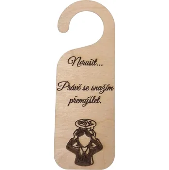 Snažím se přemýšlet - závěs na kliku