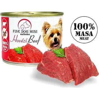 Krmivo pro psa Fine Dog Mini Exclusive konzerva pro psy 100 % masa mix 6 × 200 g