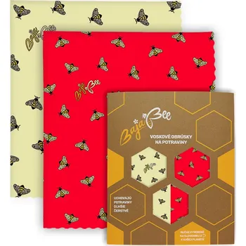 Termobox BajaBee Voskované ubrousky - 2 x M, Červené a žluté včelky
