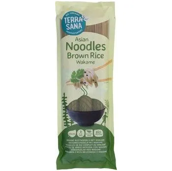 TerraSana Rýžové nudle z hnědé rýže s Wakame (bio) 250 g