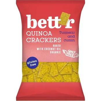 Bett´r Krekry quinoové s kurkumou a kmínem bezlepkové 100g BIO