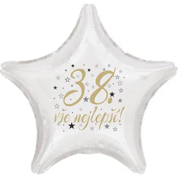 Balónek 38. narozeniny balónek hvězda Balonky.cz b85127