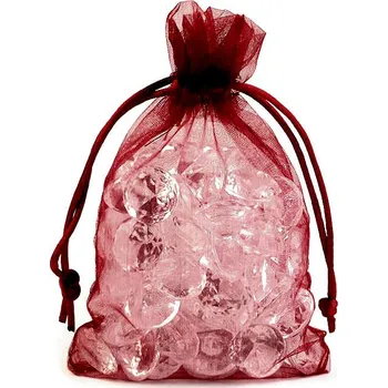 Dárková taška Dárkový pytlík 10x15 cm organza Varianta: 18 červená tmavá, Balení: 10 ks