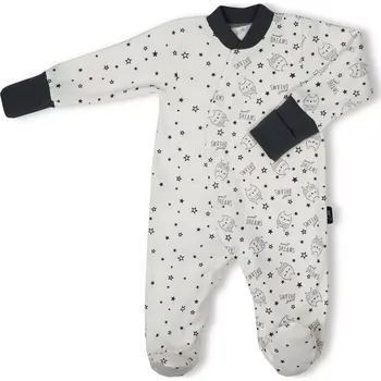 Kojenecký overall ESITO | Kojenecký overal na spaní Sleeping owl - smetanová / 62