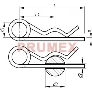 Matice Závlačka pružná DIN 11024 double 2,8x48 nerez A4
