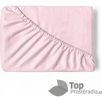 Prostěradlo Flanelové napínací prostěradlo 100x200 Světle růžové