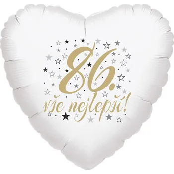 Balónek 86. narozeniny balónek srdce Balonky.cz b85273