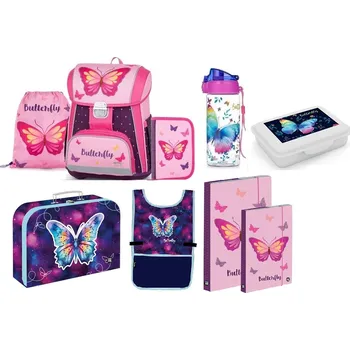 Školní batoh Karton P+P Školní sada set 9ks PREMIUM Motýl sada s batohem vhodná i pro prvňáčky 0-67724/09