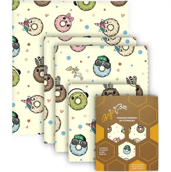 Termobox BajaBee Voskované ubrousky - Multipack, Veselé donuty, XL/M/M/S