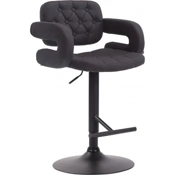 Barová židle Barová židle Dublin látkový potah, černá, černá