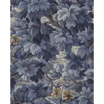 Eijffinger Vliesová tapeta na zeď, modrá, listy, stromy, 351242, Magnifique, Eijffinger, velikost 10 x 0,7 m