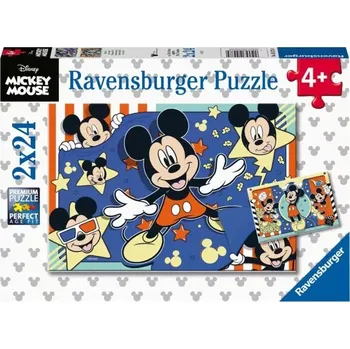 Puzzle Ravensburger Disney: Mickey Mouse 2x24 dílků