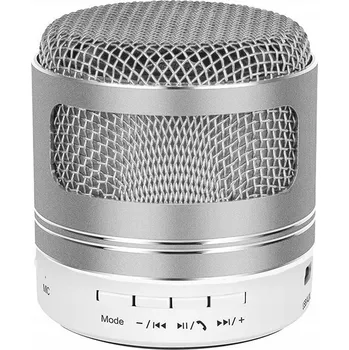 Sluchátka dobirkov.cz Bluetooth mini bezdrátový reproduktor, mp3 fm, usb, stříbrný