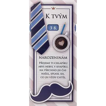 Čokoláda Mléčná čokoláda pro muže k narozeninám