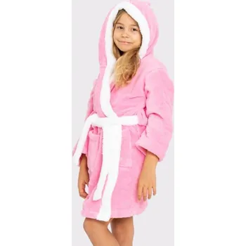 Dívčí župan Dívčí župan s oušky Králíček světle růžový 134/140