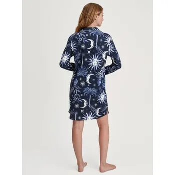 Dámská noční košile Calida Noční košile 35127 Tmavomodrá Regular Fit 36_38