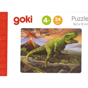 Puzzle GOKI Dřevěné puzzle Dinosauři: T-Rex 24 dílků