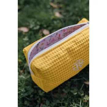 Kosmetická taška Wafflová kosmetická taštička žlutá
