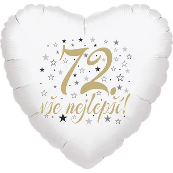Balónek 72. narozeniny balónek srdce Balonky.cz b85231