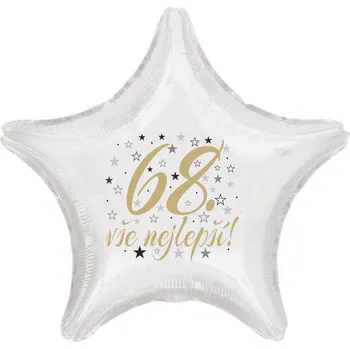 Balónek 68. narozeniny balónek hvězda Balonky.cz b85217