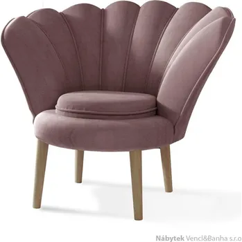 Křeslo Čalouněné křeslo mušle Vivien eltap