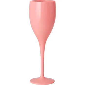Stolování Nerozbitná plastová sklenice na prosecco - Vlastní text 155 ml Barva: Pastelově růžová