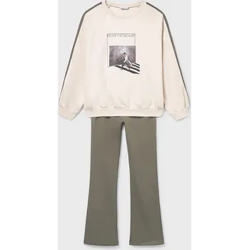 Dívčí oblečení Dětská souprava Mayoral 7760.8J.Junior.9BYA zelená 79X, vel. 140