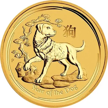 Perth Mint Zlatá investiční mince Rok Psa 2 Oz | Lunar II | 2018 | 62,2 g