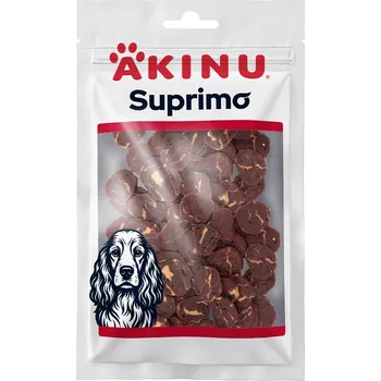 Krmivo pro psa Akinu SUPRIMO Hovězí s kuřecí chrupavkou mini steak pamlsek pro psy 75 g