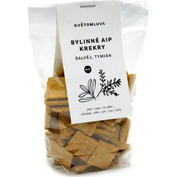 Koření Květomluva BIO bylinné krekry AIP - šalvěj, tymián 100g