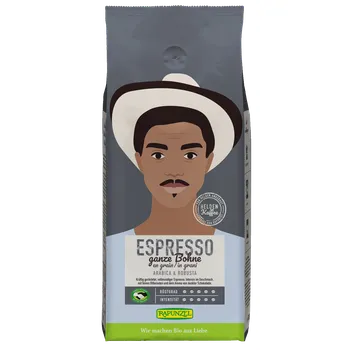 Káva Rapunzel Hero Coffee Espresso zrnková káva 1kg BIO