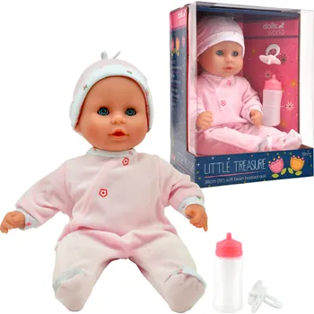 Panenka Dolls World - Miminko Little Treasure PINK - 38 cm se zavíracími očima