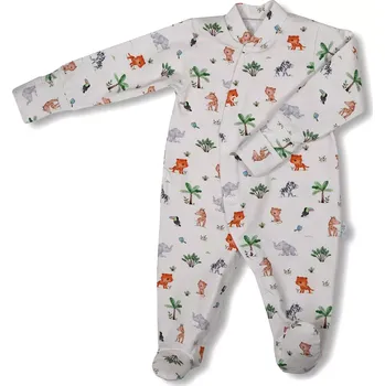 Kojenecký overall ESITO | Kojenecký overal na spaní Safari - bílá / 86